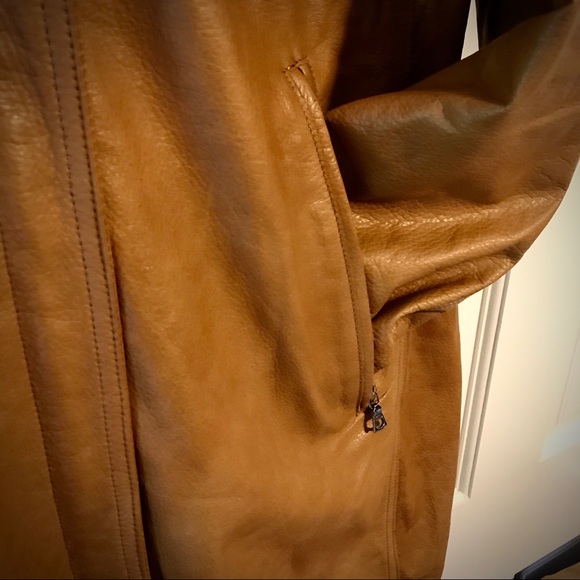 m0851 Genuine Leather Raincoat - Overcoat - Picture 2 of 5